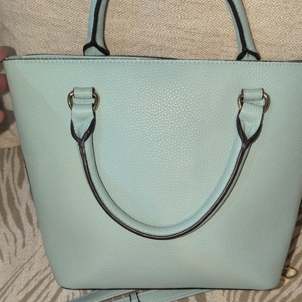 Nanette Lepore Light Blue Tote with Floral Accent - Picture 4 of 13